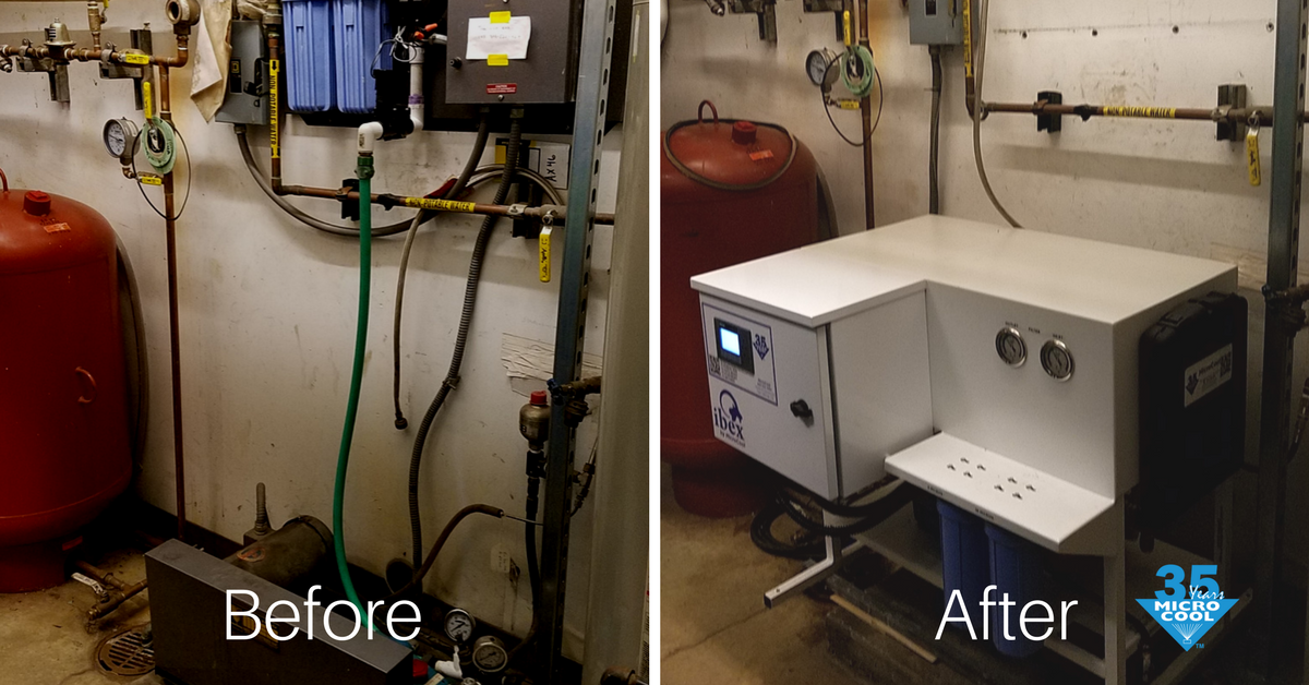 Before After MicroCool Fog Pump Misting
