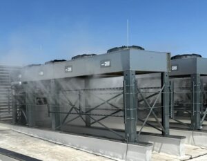 improved air-cooled condenser performance using evaporative cooling system.