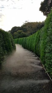 walkway misting fog system for special fx and outdoor cooling