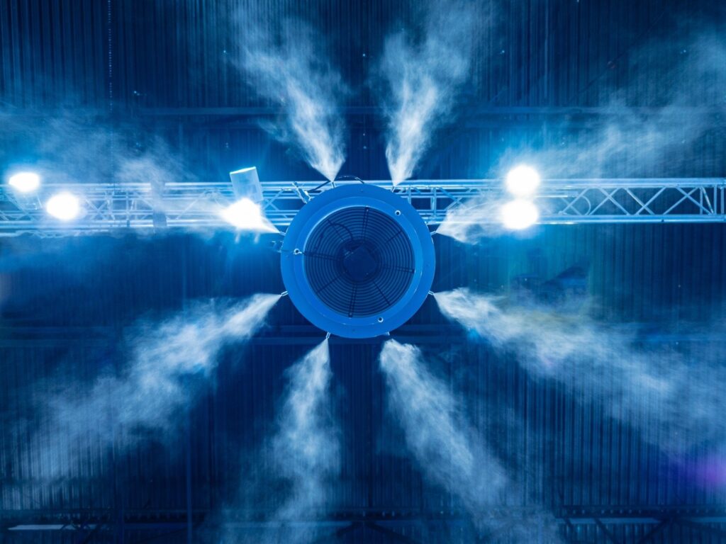 humidification fan humidifier for large industrial spaces.
